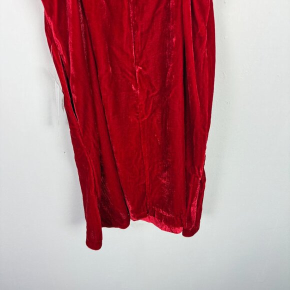 NWT Modcloth Crushed Velvet Suspender Skirt Holly Berry Red Size Small S NEW - Picture 12 of 13